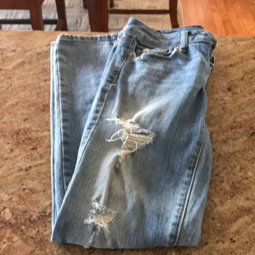 AE glittery holy jeans